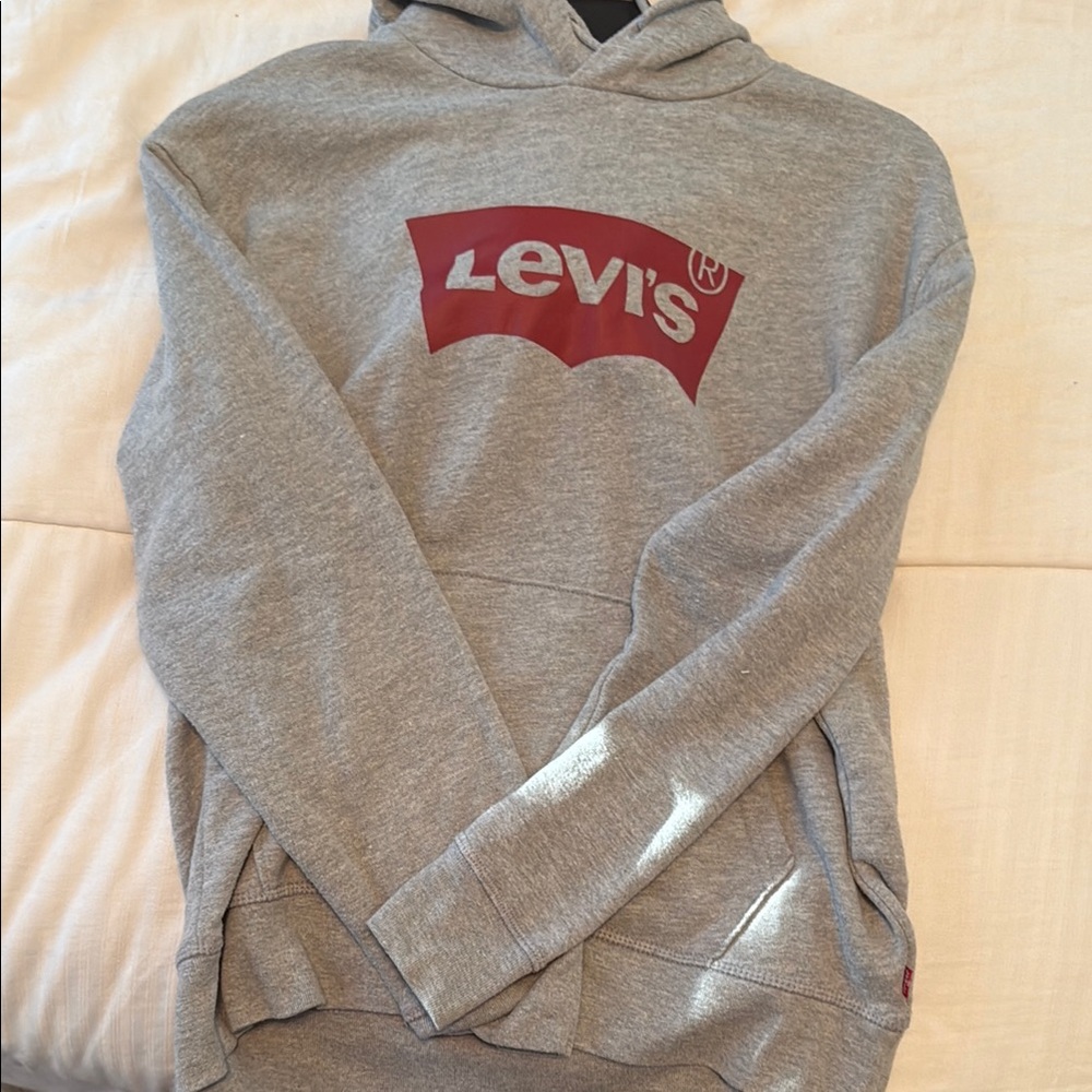 Levi's Gray and Red Sweater with Iconic Logo